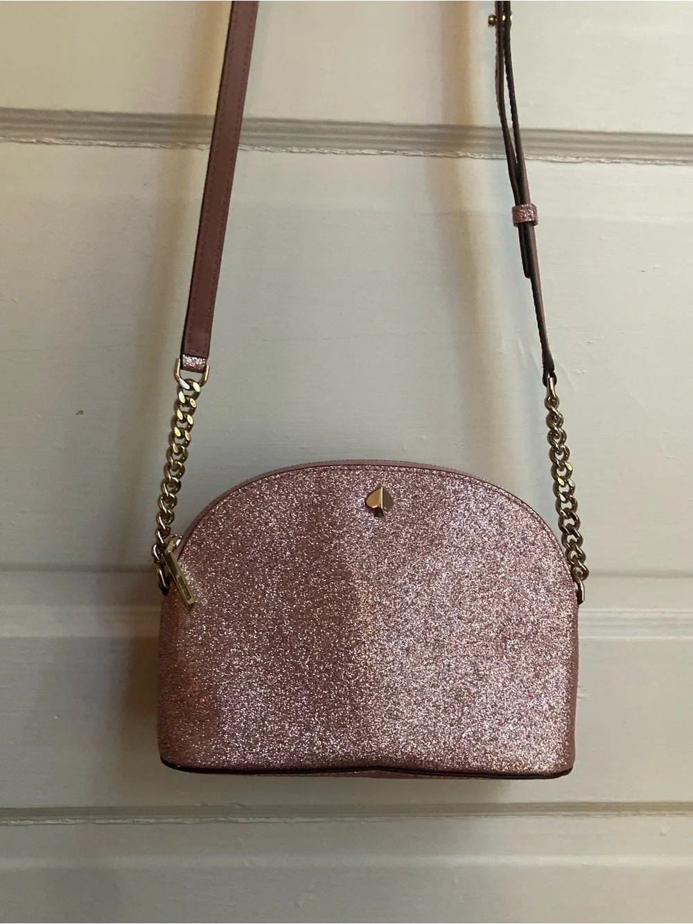 NWOT Kate Spade Glitter Pastel Pink Crossbody Shoulder Bag